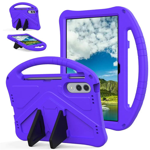 For Lenovo Xiaoxin Pad Pro GT Case EVA Tablet Cover with Handle Kickstand Children Friendly - Purple - 1