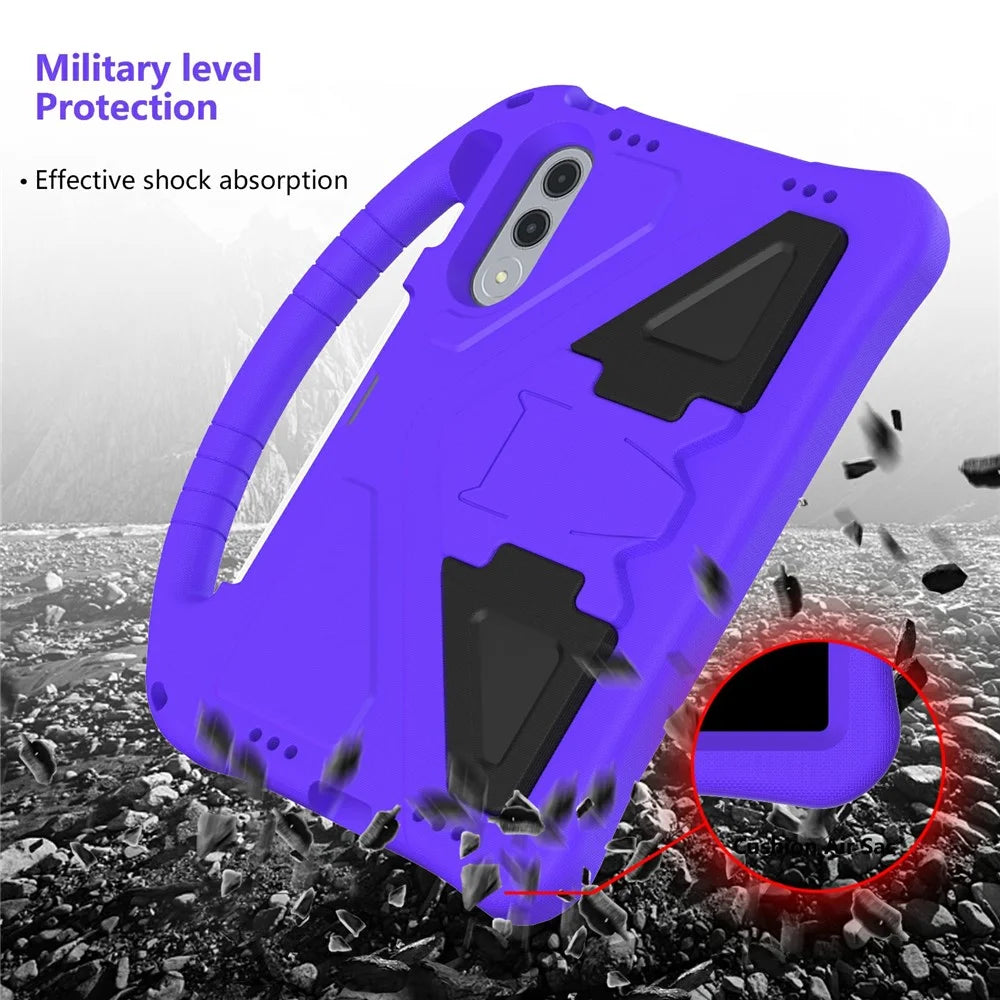 For Lenovo Xiaoxin Pad Pro GT Case EVA Tablet Cover with Handle Kickstand Children Friendly - Purple - 5