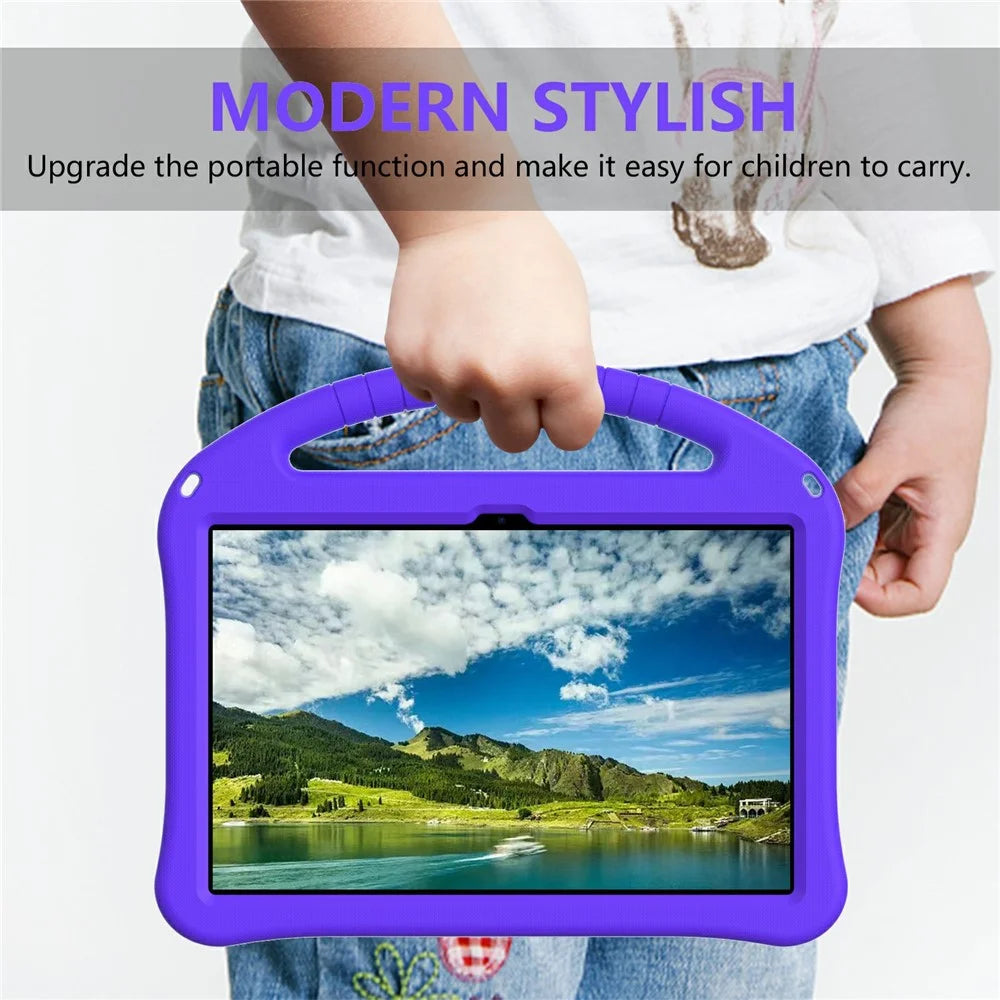 For Lenovo Xiaoxin Pad Pro GT Case EVA Tablet Cover with Handle Kickstand Children Friendly - Purple - 6