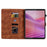 For Lenovo Tab K9 Case Lily Flower Imprint Card Slots Leather Tablet Cover - Brown - 2