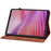 For Lenovo Tab K9 Case Lily Flower Imprint Card Slots Leather Tablet Cover - Brown - 3