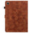 For Lenovo Tab K9 Case Lily Flower Imprint Card Slots Leather Tablet Cover - Brown - 6