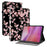 For Lenovo Tab K9 Leather Case Pattern Printed Stand Tablet Cover with Card Slots - Plum Blossom - 1