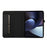 For OnePlus Pad Case with Stand Card Holder Cloth Texture Leather Tablet Cover - Black - 2