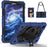 For Lenovo Tab K9 / Tab One Case Silicone + PC Kickstand Tablet Cover with Handy Strap - Navy Blue / Black - 1