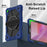 For Lenovo Tab K9 / Tab One Case Silicone + PC Kickstand Tablet Cover with Handy Strap - Navy Blue / Black - 2
