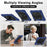 For Lenovo Tab K9 / Tab One Case Silicone + PC Kickstand Tablet Cover with Handy Strap - Navy Blue / Black - 3