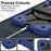 For Lenovo Tab K9 / Tab One Case Silicone + PC Kickstand Tablet Cover with Handy Strap - Navy Blue / Black - 7