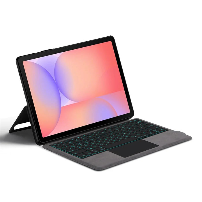 For Samsung Galaxy Tab S10 Lite Leather Case + Touchpad Bluetooth-Compatible Keyboard with Backlit - 3