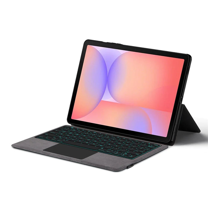 For Samsung Galaxy Tab S10 Lite Leather Case + Touchpad Bluetooth-Compatible Keyboard with Backlit - 4
