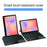 For Samsung Galaxy Tab S10 Lite Leather Case + Bluetooth-Compatible Keyboard with Backlight Trackpad - 7