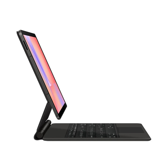 For Samsung Galaxy Tab S10 Lite Magnetic Floating Bluetooth-Compatible Keyboard (Portuguese) + Leather Tablet Case - Black - 4