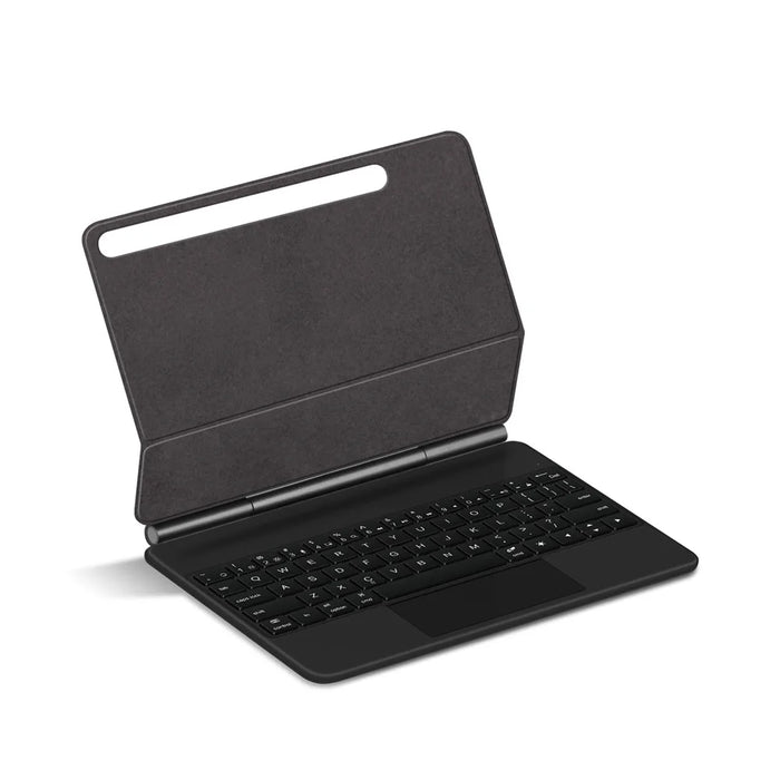 For Samsung Galaxy Tab S10 Lite Magnetic Floating Bluetooth-Compatible Keyboard (English) + Leather Tablet Case - Black - 3