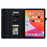 For Samsung Galaxy Tab A11 X133 X130 / Tab A9 Tablet Case Card Slots Leather Cover Flower Pattern - Black - 2