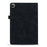 For Samsung Galaxy Tab A11 X133 X130 / Tab A9 Tablet Case Card Slots Leather Cover Flower Pattern - Black - 5