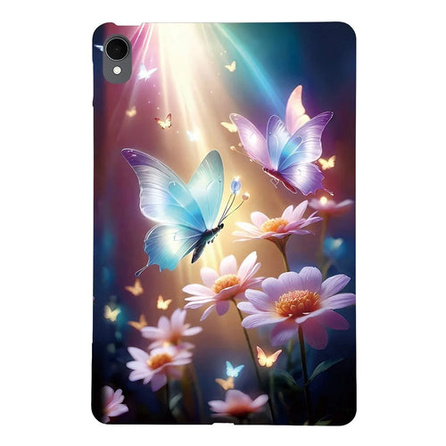 For Samsung Galaxy Tab S11 Case Pattern Printing Slim Soft TPU Tablet Cover - Butterfly Floral - 1