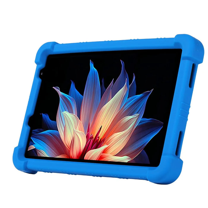 For Blackview ZENO 1 / TechLife Pad Lite 8 Case Adjustable Kickstand Silicone Tablet Protective Cover - Dark Blue - 3