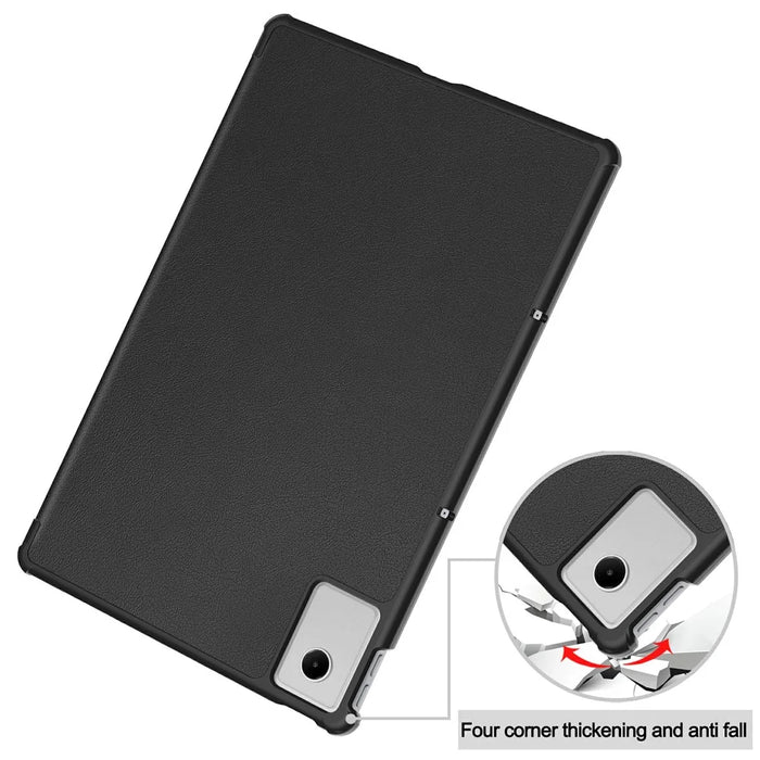 For Lenovo Idea Tab Plus Case Anti-Drop Leather Stand Tablet Cover - Black - 7