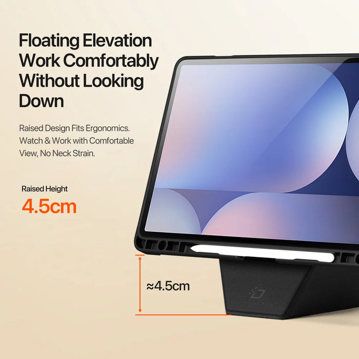 DUX DUCIS For Samsung Galaxy Tab S9+ / Galaxy Tab S9 FE+ / Galaxy Tab S10+ Tablet Case  Vers Series Multi-function Folding Stand Leather Cover - Black - 6