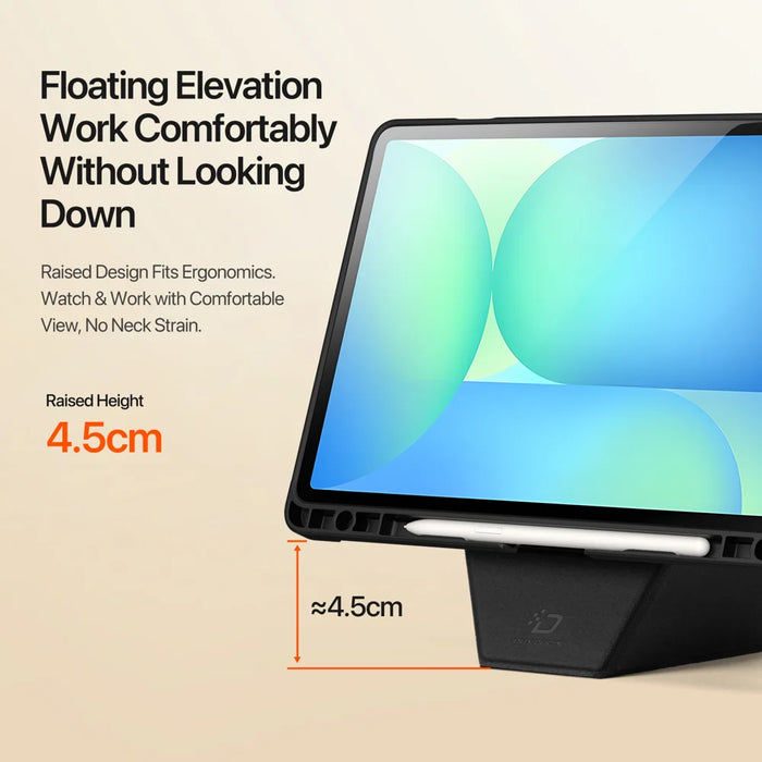 DUX DUCIS For Samsung Galaxy Tab S10 FE / Galaxy Tab S9 FE / Galaxy Tab S9 / Galaxy Tab S10 Lite Tablet Case  Vers Series Multi-function Folding Stand Leather Cover - Black - 6