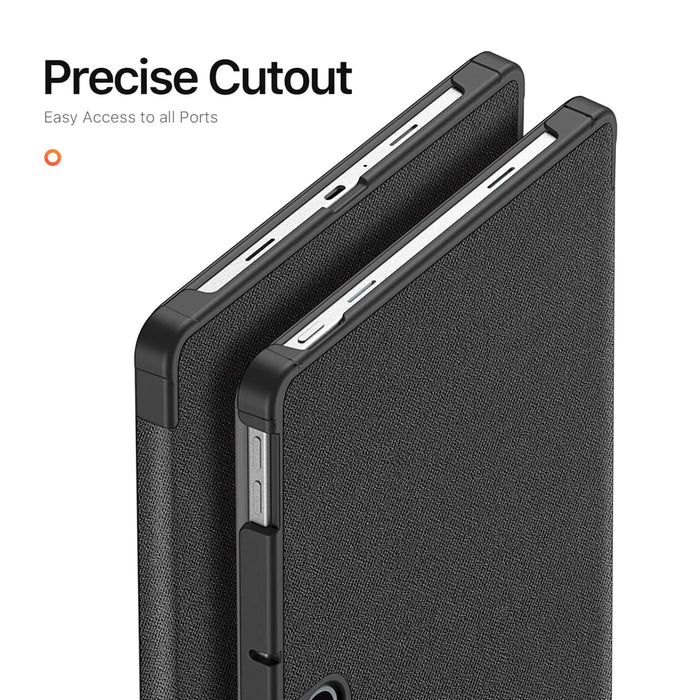 DUX DUCIS For OnePlus Pad Lite / Oppo Pad SE Case  Domo Series Tri-fold Stand PU Leather Tablet Cover - Black - 5