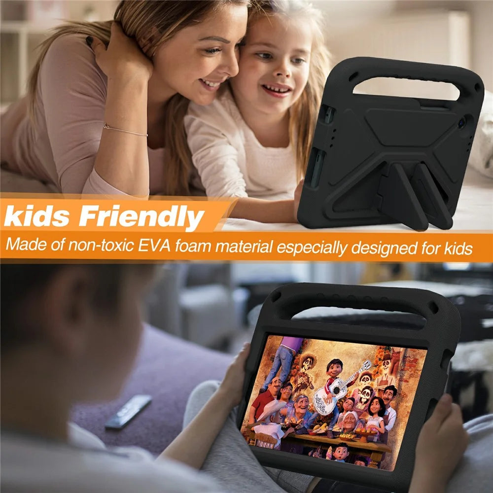 For Lenovo Tab K9  /  One Case Hand Grip Kickstand Tablet EVA Cover - Black - 5