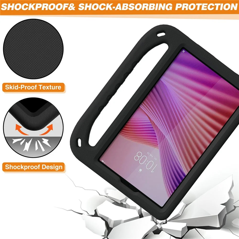 For Lenovo Tab K9  /  One Case Hand Grip Kickstand Tablet EVA Cover - Black - 6