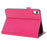 For iPad mini (2024)  /  (2021) Case Two-Fold Stand Crazy Horse Texture PU Leather Tablet Cover with Card Slots - Rose - 2