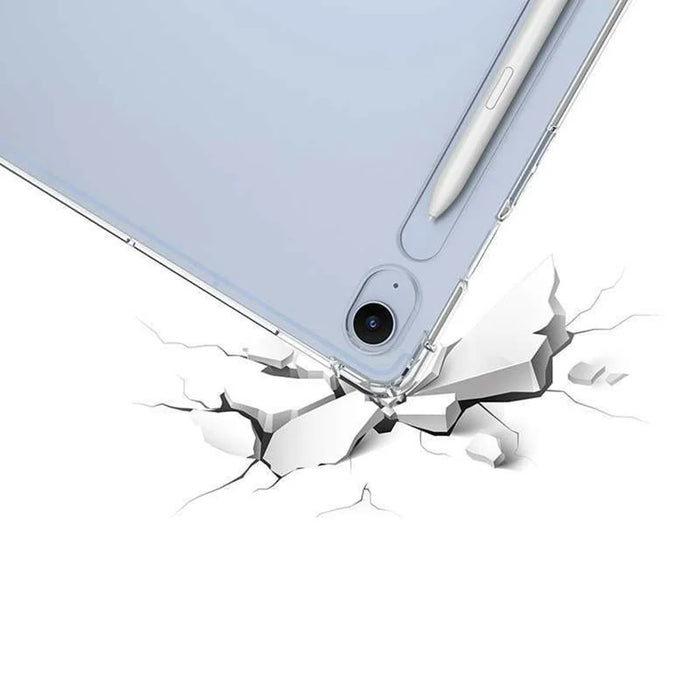 For Samsung Galaxy Tab S10 Lite Case TPU Drop-Resistant Clear Tablet Cover + Tempered Glass Screen Film - 3
