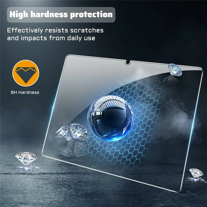For Samsung Galaxy Tab S10 Lite Case TPU Drop-Resistant Clear Tablet Cover + Tempered Glass Screen Film - 7