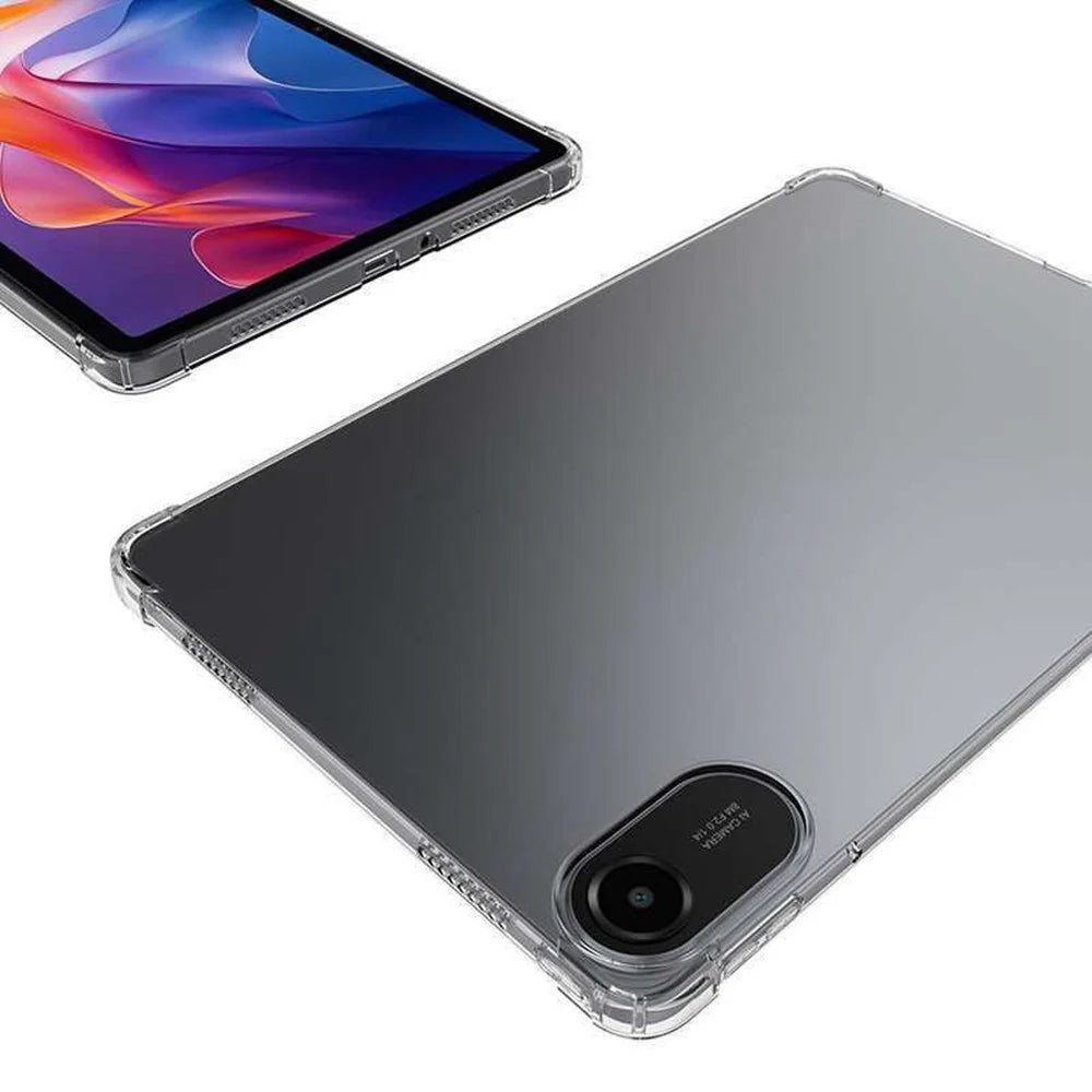 For Xiaomi Redmi Pad 2 11 Case TPU Drop-Resistant Clear Tablet Cover + Tempered Glass Screen Film - 3