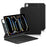 For iPad Pro 13 (2025) / 13 (2024) Smart Pogo Pin Direct Connection Keyboard (German Layout) + Leather Tablet Case - Black - 1