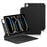 For iPad Pro 13 (2025) / 13 (2024) Smart Pogo Pin Direct Connection Keyboard (Korean Layout) + Leather Tablet Case - Black - 1