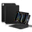 For iPad Pro 13 (2025) / 13 (2024) Smart Pogo Pin Direct Connection Keyboard (Korean Layout) + Leather Tablet Case - Black - 2
