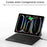 For iPad Pro 13 (2025) / 13 (2024) Smart Pogo Pin Direct Connection Keyboard (Portuguese Layout) + Leather Tablet Case - Black - 7