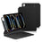 For iPad Pro 11 (2025) / 11 (2024) Smart Pogo Pin Direct Connection Keyboard (Korean Layout) + Leather Tablet Case - Black - 1