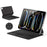 For iPad Pro 11 (2025) / 11 (2024) Smart Pogo Pin Direct Connection Keyboard (Korean Layout) + Leather Tablet Case - Black - 5