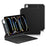 For iPad Pro 11 (2025) / 11 (2024) Smart Pogo Pin Direct Connection Keyboard (Portuguese Layout) + Leather Tablet Case - Black - 1