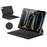 For iPad Pro 11 (2025) / 11 (2024) Smart Pogo Pin Direct Connection Keyboard (Portuguese Layout) + Leather Tablet Case - Black - 5