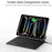 For iPad Pro 11 (2025) / 11 (2024) Smart Pogo Pin Direct Connection Keyboard (Portuguese Layout) + Leather Tablet Case - Black - 7