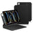 For iPad Pro 11 (2025) / 11 (2024) Smart Pogo Pin Direct Connection Keyboard (Japanese Layout) + Leather Tablet Case - Black - 1