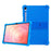 For Samsung Galaxy Tab S11 Case Adjustable Kickstand Silicone Tablet Protective Cover - Dark Blue - 1
