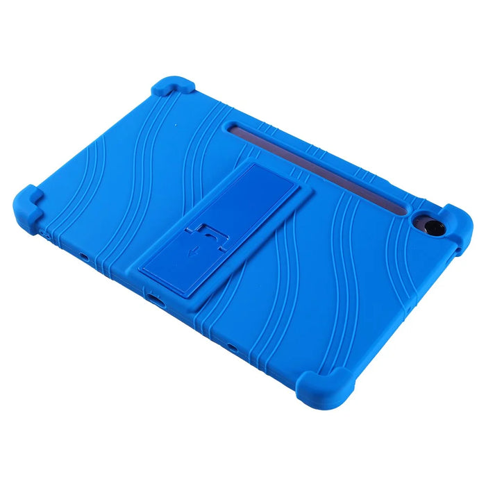 For Samsung Galaxy Tab S11 Case Adjustable Kickstand Silicone Tablet Protective Cover - Dark Blue - 4