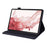 For Samsung Galaxy Tab S11 Ultra Tablet Case Card Slots Leather Cover Flower Pattern - Black - 4