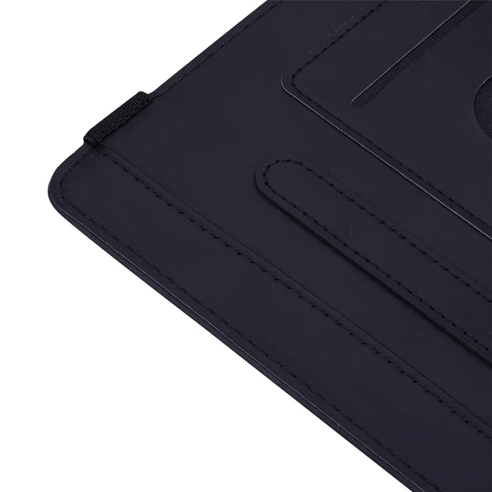 For Samsung Galaxy Tab S11 Ultra Tablet Case Card Slots Leather Cover Flower Pattern - Black - 5