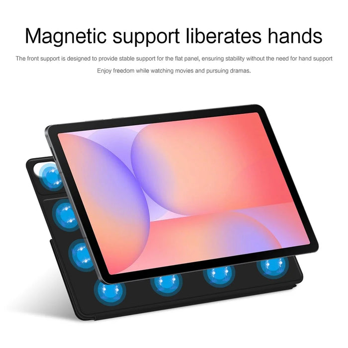 For Samsung Galaxy Tab S10 Lite Leather Case Origami Stand Magnetic Tablet Cover Auto Wake  /  Sleep - Black - 6