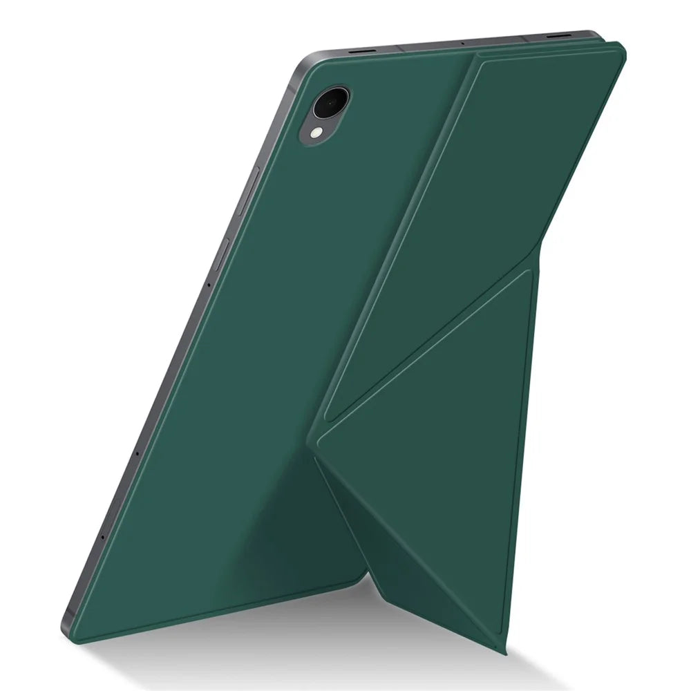 For Samsung Galaxy Tab S11 Leather Case Origami Stand Magnetic Tablet Cover Auto Wake  /  Sleep - Green - 4