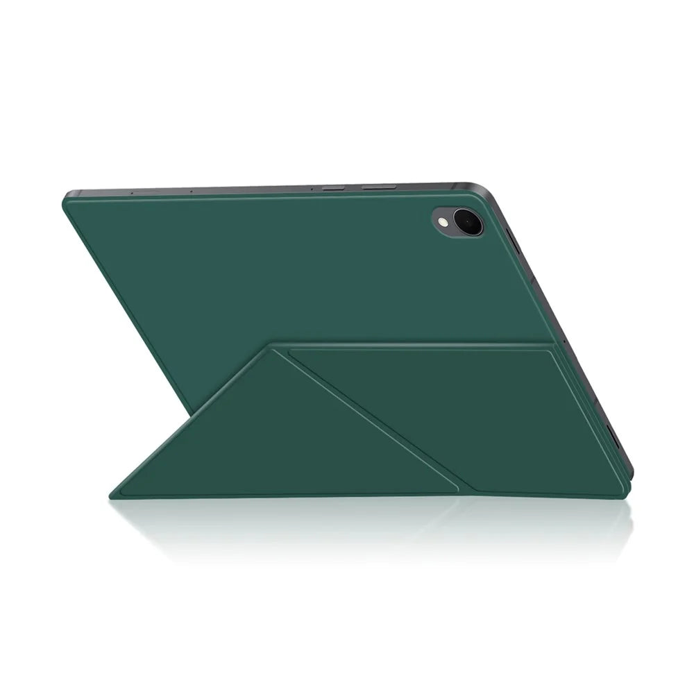 For Samsung Galaxy Tab S11 Leather Case Origami Stand Magnetic Tablet Cover Auto Wake  /  Sleep - Green - 5