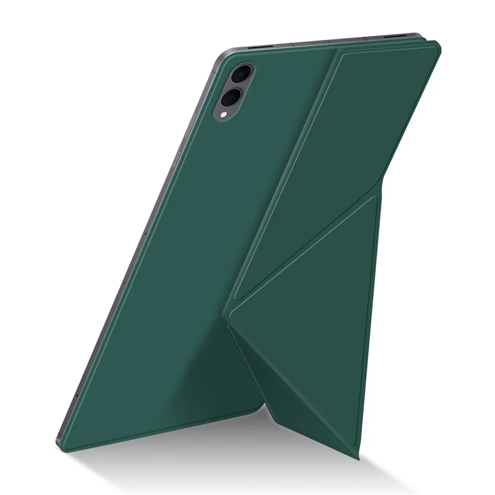 For Samsung Galaxy Tab S11 Ultra Leather Case Origami Stand Magnetic Tablet Cover Auto Wake  /  Sleep - Green - 4