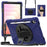 For Samsung Galaxy Tab S11 Kickstand Case TPU PC Silicone Tablet Cover with Shoulder Strap - Navy Blue - 1